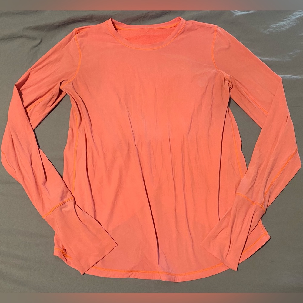 Neon Pink Long Sleeve Lululemon Top
